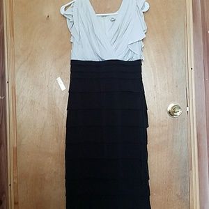 Fancy black and light gray dress